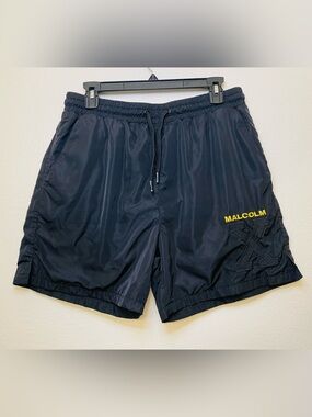 Rare Vintage 80s Malcolm X Men's Black  Trunks Shorts Size L